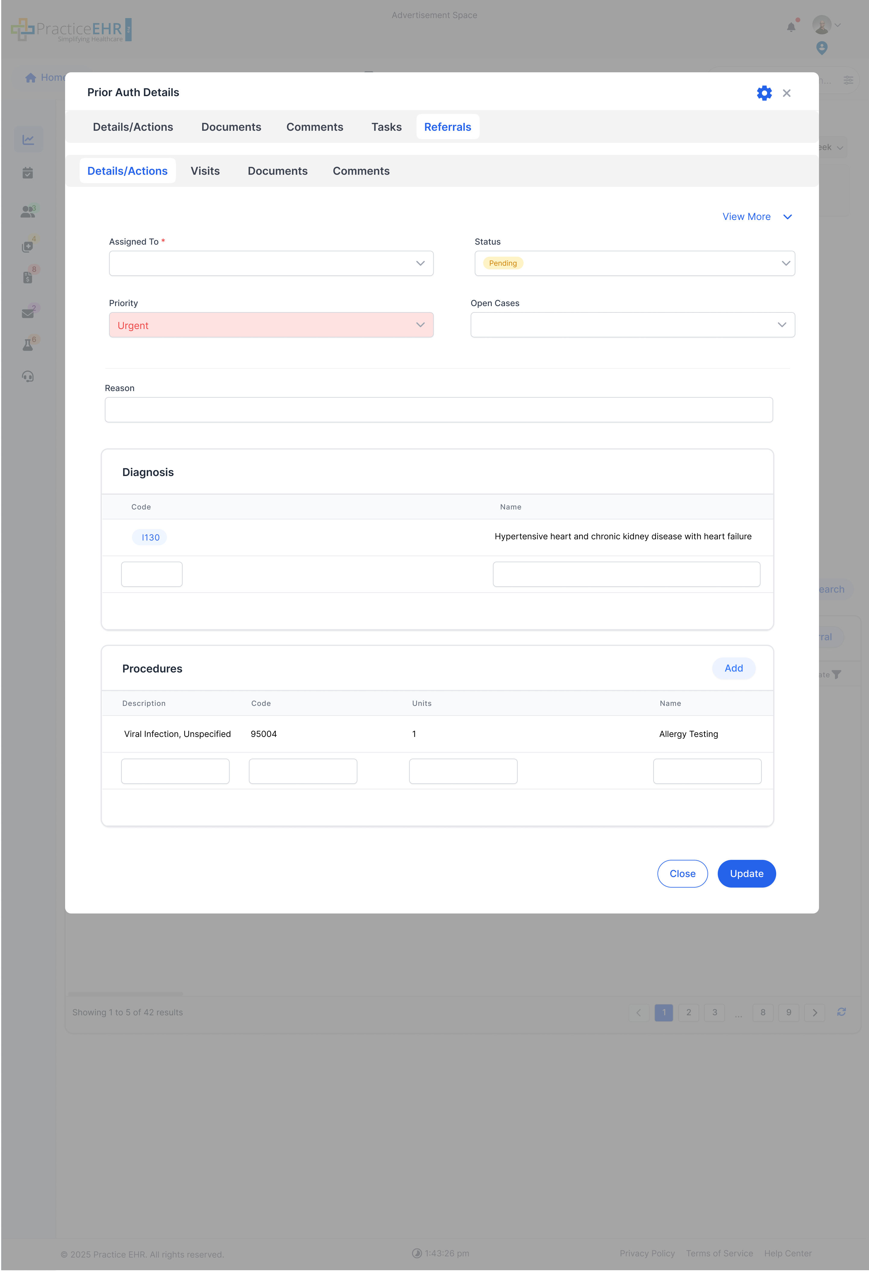 Prior Auth Details - Referrals Tab